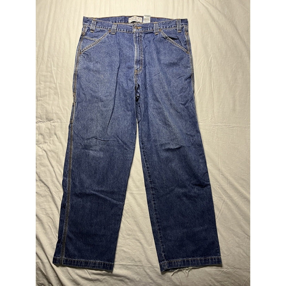 Levi Signature Denim Carpenter Jeans Men's Size 38x32 Blue 100% Cotton Straight